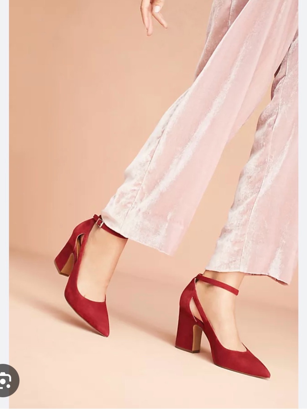 Franco Sarto Red Suede Heels